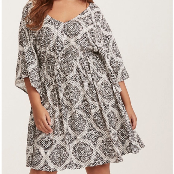 torrid Dresses & Skirts - 🌟SOLD🌟Torrid title challis lattice back dress